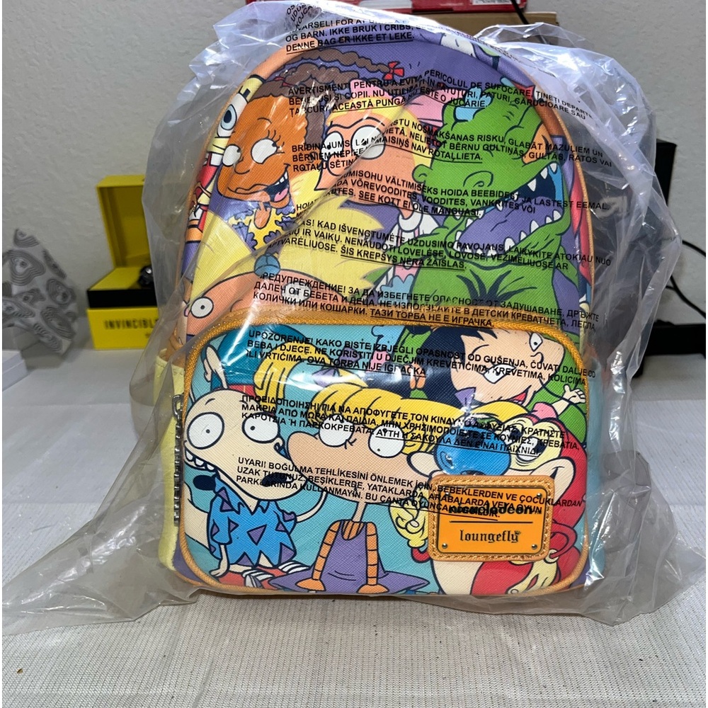 Loungefly 90s Nickelodeon color block mini backpack